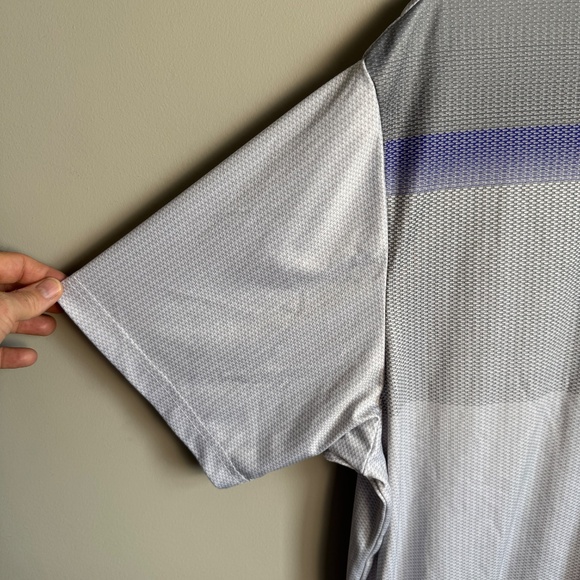 Ben Hogan Performance Men's Geometric Golf Polo Shirt Gray Size 2XL Outdoor - Picture 2 of 13